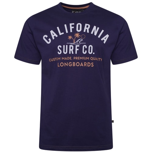 KAM California Surf Co T-Shirt Marineblau